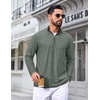 image:imageCOOFANDY Mens Quarter Zip Pullover Athletic Golf Mock Neck SweatshirtArmy Green