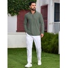 image:imageCOOFANDY Mens Quarter Zip Pullover Athletic Golf Mock Neck SweatshirtArmy Green