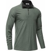 image:imageCOOFANDY Mens Quarter Zip Pullover Athletic Golf Mock Neck SweatshirtArmy Green