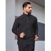 image:imageCOOFANDY Mens Quarter Zip Pullover Athletic Golf Mock Neck SweatshirtBlack