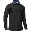 image:imageCOOFANDY Mens Quarter Zip Pullover Athletic Golf Mock Neck SweatshirtBlack