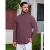 image:imageCOOFANDY Mens Quarter Zip Pullover Athletic Golf Mock Neck SweatshirtBrick Red