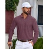 image:imageCOOFANDY Mens Quarter Zip Pullover Athletic Golf Mock Neck SweatshirtBrick Red