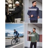 image:imageCOOFANDY Mens Quarter Zip Pullover Athletic Golf Mock Neck SweatshirtDeep Blue