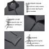 image:imageCOOFANDY Mens Quarter Zip Pullover Athletic Golf Mock Neck SweatshirtGrey Heather