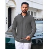 image:imageCOOFANDY Mens Quarter Zip Pullover Athletic Golf Mock Neck SweatshirtGrey Heather