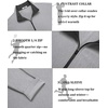 image:imageCOOFANDY Mens Quarter Zip Pullover Athletic Golf Mock Neck SweatshirtLight Grey
