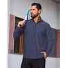 image:imageCOOFANDY Mens Quarter Zip Pullover Athletic Golf Mock Neck SweatshirtNavy