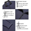 image:imageCOOFANDY Mens Quarter Zip Pullover Athletic Golf Mock Neck SweatshirtNavy