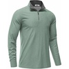 image:imageCOOFANDY Mens Quarter Zip Pullover Athletic Golf Mock Neck SweatshirtSea Green