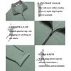 image:imageCOOFANDY Mens Quarter Zip Pullover Athletic Golf Mock Neck SweatshirtSea Green