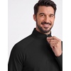 image:imageCOOFANDY Mens Quarter Zip Pullover Athletic Running Shirts Long SleeveBlack