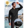 image:imageCOOFANDY Mens Quarter Zip Pullover Athletic Running Shirts Long SleeveBlack