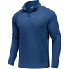 image:imageCOOFANDY Mens Quarter Zip Pullover Athletic Running Shirts Long SleeveDark Blue