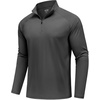 image:imageCOOFANDY Mens Quarter Zip Pullover Athletic Running Shirts Long SleeveDark Grey