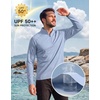 image:imageCOOFANDY Mens Quarter Zip Pullover Athletic Running Shirts Long SleeveLight Blue
