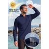 image:imageCOOFANDY Mens Quarter Zip Pullover Athletic Running Shirts Long SleeveNavy Blue