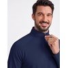 image:imageCOOFANDY Mens Quarter Zip Pullover Athletic Running Shirts Long SleeveNavy Blue