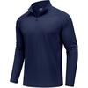 image:imageCOOFANDY Mens Quarter Zip Pullover Athletic Running Shirts Long SleeveNavy Blue