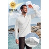 image:imageCOOFANDY Mens Quarter Zip Pullover Athletic Running Shirts Long SleeveWhite