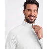 image:imageCOOFANDY Mens Quarter Zip Pullover Athletic Running Shirts Long SleeveWhite