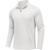 image:imageCOOFANDY Mens Quarter Zip Pullover Athletic Running Shirts Long SleeveWhite