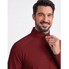 image:imageCOOFANDY Mens Quarter Zip Pullover Athletic Running Shirts Long SleeveWine Red