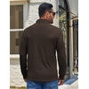 image:imageCOOFANDY Mens Quarter Zip Pullover Casual Long Sleeve Knit Mock Neck Sweatshirt Lightweight Polo SweaterChestnut Brown