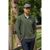 image:imageCOOFANDY Mens Quarter Zip Pullover Lightweight Mock Neck Sweatshirt Casual Long Sleeve Polo ShirtsArmy Green