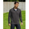 image:imageCOOFANDY Mens Quarter Zip Pullover Lightweight Mock Neck Sweatshirt Casual Long Sleeve Polo ShirtsGrey