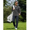 image:imageCOOFANDY Mens Quarter Zip Pullover Lightweight Mock Neck Sweatshirt Casual Long Sleeve Polo ShirtsGrey