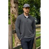 image:imageCOOFANDY Mens Quarter Zip Pullover Lightweight Mock Neck Sweatshirt Casual Long Sleeve Polo ShirtsLight Grey