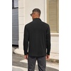 image:imageCOOFANDY Mens Quarter Zip Pullover Sweater Mock Neck Sweatshirt Casual PoloAblack