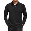 image:imageCOOFANDY Mens Quarter Zip Pullover Sweater Mock Neck Sweatshirt Casual PoloAblack