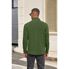 image:imageCOOFANDY Mens Quarter Zip Pullover Sweater Mock Neck Sweatshirt Casual PoloArmy Green