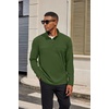 image:imageCOOFANDY Mens Quarter Zip Pullover Sweater Mock Neck Sweatshirt Casual PoloArmy Green