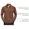 image:imageCOOFANDY Mens Quarter Zip Pullover Sweater Mock Neck Sweatshirt Casual PoloBrown