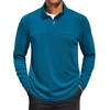 image:imageCOOFANDY Mens Quarter Zip Pullover Sweater Mock Neck Sweatshirt Casual PoloDark Blue