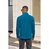 image:imageCOOFANDY Mens Quarter Zip Pullover Sweater Mock Neck Sweatshirt Casual PoloDark Blue