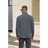 image:imageCOOFANDY Mens Quarter Zip Pullover Sweater Mock Neck Sweatshirt Casual PoloDark Grey