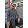 image:imageCOOFANDY Mens Quarter Zip Pullover Sweater Mock Neck Sweatshirt Casual PoloDark Grey