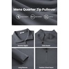 image:imageCOOFANDY Mens Quarter Zip Pullover Sweater Mock Neck Sweatshirt Casual PoloDark Grey