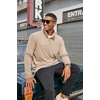 image:imageCOOFANDY Mens Quarter Zip Pullover Sweater Mock Neck Sweatshirt Casual PoloKhaki