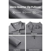 image:imageCOOFANDY Mens Quarter Zip Pullover Sweater Mock Neck Sweatshirt Casual PoloLight Grey