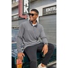 image:imageCOOFANDY Mens Quarter Zip Pullover Sweater Mock Neck Sweatshirt Casual PoloLight Grey