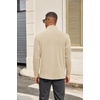 image:imageCOOFANDY Mens Quarter Zip Pullover Sweater Mock Neck Sweatshirt Casual PoloLight Khaki