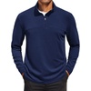 image:imageCOOFANDY Mens Quarter Zip Pullover Sweater Mock Neck Sweatshirt Casual PoloNavy Blue