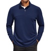 image:imageCOOFANDY Mens Quarter Zip Pullover Sweater Mock Neck Sweatshirt Casual PoloNavy Blue