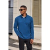 image:imageCOOFANDY Mens Quarter Zip Pullover Sweater Mock Neck Sweatshirt Casual PoloRoyal Blue