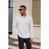 image:imageCOOFANDY Mens Quarter Zip Pullover Sweater Mock Neck Sweatshirt Casual PoloWhite